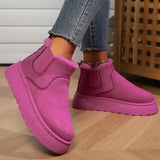 Mid-Winter 2025 New Women's Thick Snow Boots Inside Plus Velvet Round Head Cotton Boots HZ0115