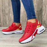 Large-Size 2025 New Casual Sneakers Women's Flying Slopes And Round Head Lace With Mesh Breathable Women's Shoes HZ0115