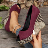 Large-Size Fish Mouth Slope With High Heel Single Shoes Women's New Light-Footed Single Shoes In Autumn HZ0115