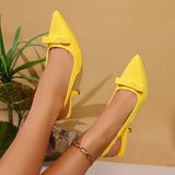 Women's Shoes Bow High Heels In The Spring And Summer Of 2025 New Bao Head After The Empty Women's Shoes HZ0115