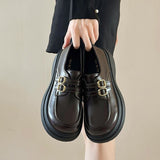 Small Leather Shoes Women's British Wind Network Red Explosion High-End Feeling With Thick-Soled Leuk-Fowl One-Legged Mary Jane Single Shoes HZ0115