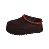 2025 New Lazy Shoes Thick-Soled Pine Cream Wool Shoes Hairy Shoes Large Size Wearing Warm Fashion Side Of The Female Cotton Drag HZ0115