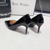 2025 Summer New Head-To-Head Shallow Heel Wearing High-End Temperament Single Shoes HZ0115