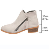 Tling-Faced Martin Boots 2025 Autumn And Winter New Coarse Heel Side Zipper Large Size 43 Yards Female Short Boots HZ0115