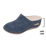 Large-Size Slope And Plus-E-Legged Slippers Women's New Slopes In The Autumn And Winter Of 2025 And A Foot Pedal Bag Head Casual Half-Slippers HZ0115