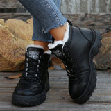 2025 New Autumn And Winter Ladies Keep Warm Martin Boots Plus Velvet Thick And Thick-Bottomed Short Boots Shoes HZ0115