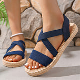 2025Ladies Shoes New Large-Size Sandals Rubber Ribs With Feet Lightweight Flat Beach Sandals Women HZ0115