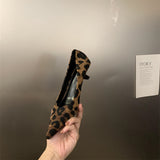 2025 Autumn And Winter New Pointed High-Heeled High-Heeled Shoes Leopard Print Fashion Commuting Low-Heeled Kitten Heel Single Shoes HZ0115