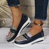 New Casual Single Shoes Women's Autumn Solid Color Round Head Low Belt Buckle Soft Soles Work Shoes Bean Shoes HZ0115