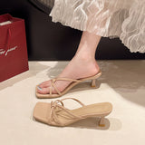 In The Summer Of 2025, The New Thin Belt Side-And-Tlips High And Cool Drag Woman With Fine And Temperament High-Slender Slippers HZ0115