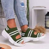Large-Size Flying Sandals Women 2025 Summer Explosion Light Flying Slope Heel Sandals Women Polyurethane Soles HZ0115