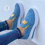 Large-Size Summer New Casual Sports Zipper Women's Single Shoes Wish Women's Shoes HZ0115