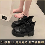 Korean Version Of The Thick Background To Increase The High Martin Boots Women 2025 Spring And Autumn Locomotive Belt Buckle Hottie Short Boots Fashion Boots HZ0115