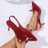 2025 Winter New Pointed Baot Loose Belt Behind The High Heel Single Shoes Direct Women's Shoes HZ0115