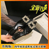 Solid Color Pointed-Headed Sandals 2025 Summer After The Empty Single Shoes Small Fragrant Style Temperament High Heels HZ0115