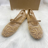 ZA Home 2025 New Women's Shoes Spanish Embroidery Fashion Low-Help Embroidery Mesh Single Shoes Women HZ0115