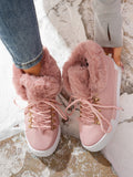 In The Autumn And Winter Of 2025, The New Large-Size Fur-Snow Boots Are Taut With Thick-Bottomed Round Head Ladies Cotton. HZ0115