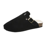 Large-Size Boken Baotou Half Dragged A Foot Pedaled Sandals Women Wear Round Head Half-Dragging Shoes HZ0115