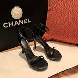 2025 New Summer Net Red High Heels With Sexy 12Cm Fine And Silver Waterproof Table Sandals Woman HZ0115