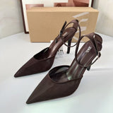 ZA2025 Spring New Women's Shoes Red Velvet Head Light-High Muller Shoes Buckle Fine Women's Shoes HZ0115