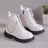 Boy And Girl Baby Fashion Pocket Martin Boots 2025 New Cute Round Head Side Zipper Short Fashion Boots HZ0115