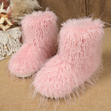 New Hairy Boots Winter Warm Plus Velvet Boots Fashion Casual Snow Boots Women HZ0115