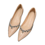 Oceanous High-Grade Niche Design Flat Shoes Spring And Summer Net Red New Set Legs Long Pointed Light Bean Bean Shoes HZ0115