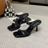 2025 Summer Net Red New Sexy High-Heeled Sandals Women Wear Side-Outfash Fashion With Fine And Cool Drag HZ0115