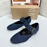 ZA Home 2025 New Female Shoes Temperament Famous Mary Jane Flat-Bottomed Ballet Shoes Flat Heded Shallow Mouth Round Head Single Shoes Women HZ0115