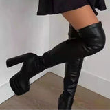 2025 Super High And Thick Bottom 34-43 Yards Above The Knee Coarse And Large-Size Show Long-Sleeve Boots Woman HZ0115