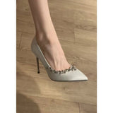 2025 Net Red New High-Value Pointy Solid Single Shoes Women's Casual Dopamine High-Heeled Shoes HZ0115