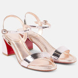 Simple And Soft Leather 2025 Summer New Thick And Round Toe Solid Color Elegant Buckle Sandals Woman HZ0115