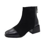 Martin Boots Women's Autumn 2025 British Style Coarse And Retro Short Boots Before The Zipper Boots Children Retro Style Increased HZ0115