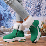 Large-Size Snow Boots Women Winter New Brushing Short Cylinder Plus Velvet Warms High-Thick Bottoms To Keep Warm Snow Boots Women HZ0115