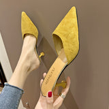 Women's Sandals Women's Fine Heel 2025 New Summer Women's Shoes Fashion High Heel Cool Slippers Women Wear Heel HZ0115