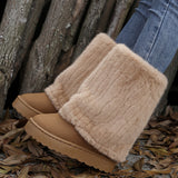 Snow Boots Women's Winter New Small Cake Thick-Sed Haired Boots In The Barrel Plus Velvet Warm Cotton Shoes Trend HZ0115