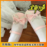 Princess Wind Soft Bottom Mary Jane Leather Shoes 2025 New Word-Button Round Head Sweet Cute Lo Shoes HZ0115