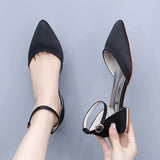 2 Cm Flat Hedsley Casual Tip Hollow Sandals Low Heeled White Mandible Buckle Bride Wedding Shoes HZ0115