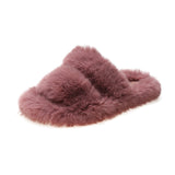 2025 Autumn And Winter New Plush Slippers Women Home Warm Cotton Slippers Casual Fashion Wearing Hair Slippers Women HZ0115