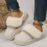 National Cotton Slippers Lady Winter Home Wearing Retro Anti-Slip Thick Bottom Plus Velvet Warm Moon Shoes HZ0115
