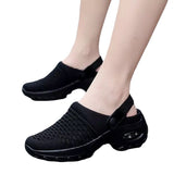 Large-Size Lady Summer Hanb Yarn Cloth Cloth Slippers Rock Mother Half-Storage Sandals Two Sides Wear HZ0115
