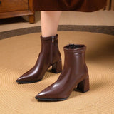 Sharp-Headed Boots Children 2025 Autumn And Winter New High-Heeling Temperament Fashion Explosion This Year's Popular Small Short Boots HZ0115