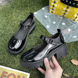 Spring And Summer 2025 JK Uniform Shoes To Increase The Thick Bottom Of The Student Mary Jane High-Heeled Retro Single Shoes English HZ0115
