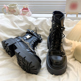 Sub-Cultural Chain Rivets Sweet And Cool Ins Diablo Martin Boots 2025 New Small Mangour Height JK Punk Boots HZ0115