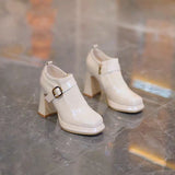 High-Heeled Fashion Boots Women 2025 Autumn And Winter New Flying Deep Mouth Comfortable Side Zipper Temperament Waterproof Table Women Shoes HZ0115