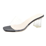 2025 Spring And Summer New Seaside Vacation Coarse And Transparent Sandals Female Fairy Breeze Cool Drag Lady High HZ0115