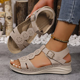 Soft Leather Roman Sandals Ladies Summer 2025 New Soft-Soled Mother Shoes Fashion Wear Ladies Sandals Slopes And Women's Shoes HZ0115