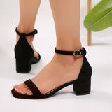 Coarse Heel With Sandals Women 2025 Summer High Heels Large Women's Fashion Sandals HZ0115