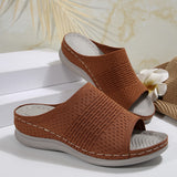 Thick Bottom Cool Slippers Wearing Elastic Fly-Weaving Air-Breed Soft Base Casual Drag 41-43 Code HZ0115