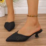 New 2025 Summer Half Drag Women's Shoes 43 Large Breathable High Heel Slippers Sexy Slippers HZ0115